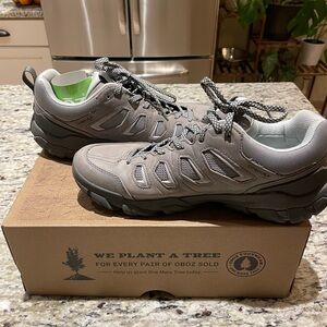 Barely Worn Oboz Gray Hiking Shoes